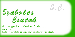 szabolcs csutak business card